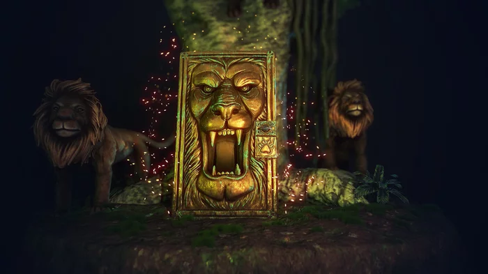 Lion's Den Door [Rust Workshop] - My, Steam, Steam workshop, Rust, Game art