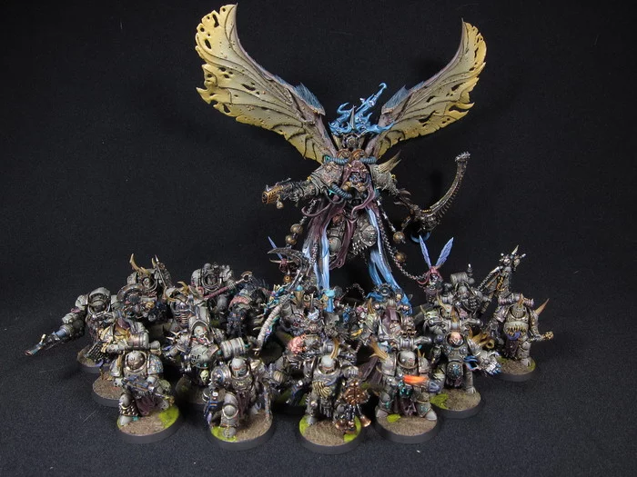 Mortarion with children - Warhammer 40k, Death guard, Mortarion, Typhus, Wh miniatures, Longpost