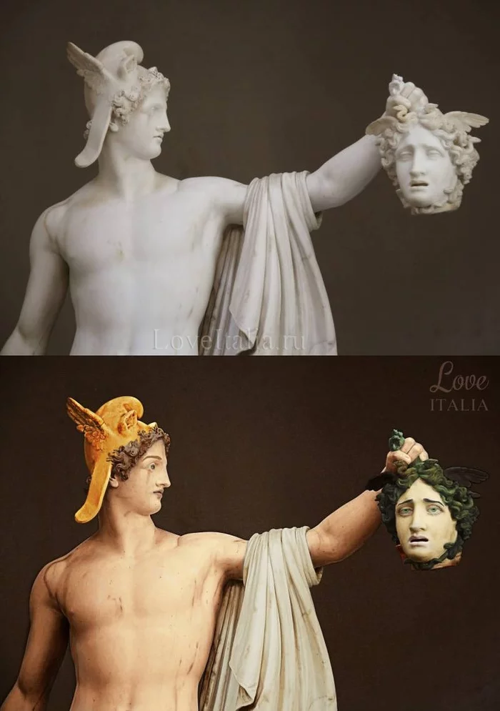 Если бы статуи были цветными... Древний Рим, Ренессанс, Photoshop, Длиннопост