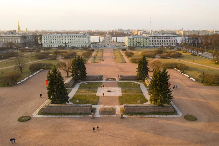 Марсово поле - Марсово поле, Санкт-Петербург, Аэросъемка, Самоизоляция