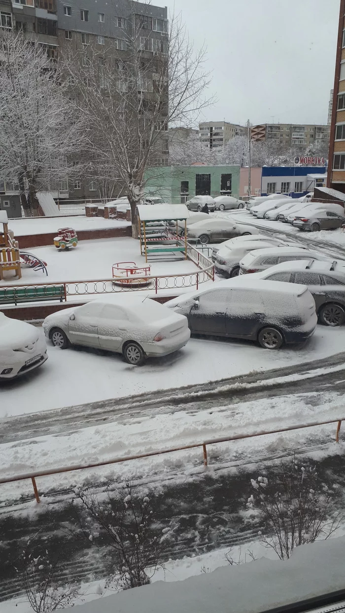 April 7, Tyumen - My, Spring, April, Snow, Tyumen