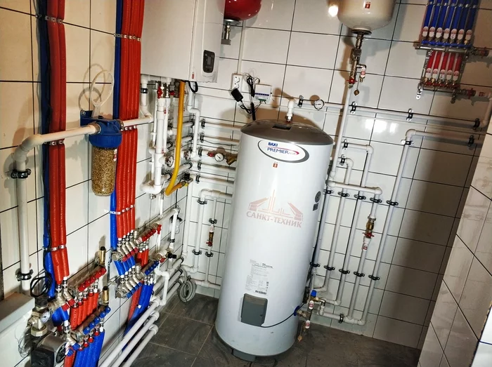 March 29, 2020. NIKOLSKOYE, boiler room - My, Boiler room, Boiler room, Water treatment, Water purification, Installation of heating systems, Heating, Cottage, Longpost