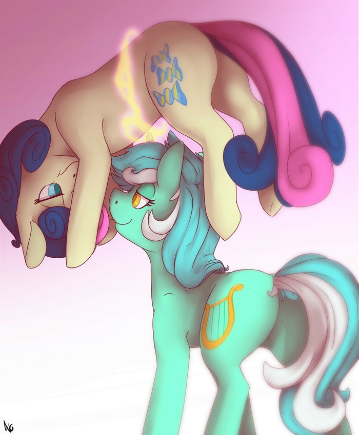   My Little Pony, Ponyart, Lyra Heartstrings, Bon Bon