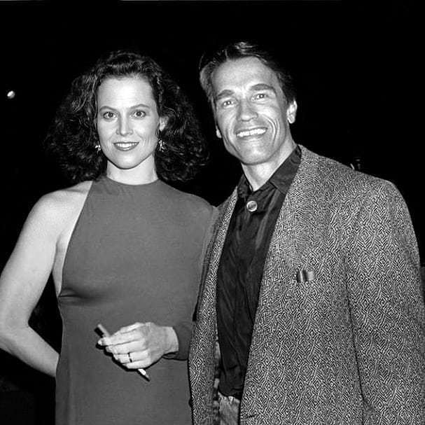 Meeting of the best alien monster fighters - Sigourney Weaver, Arnold Schwarzenegger, Actors and actresses