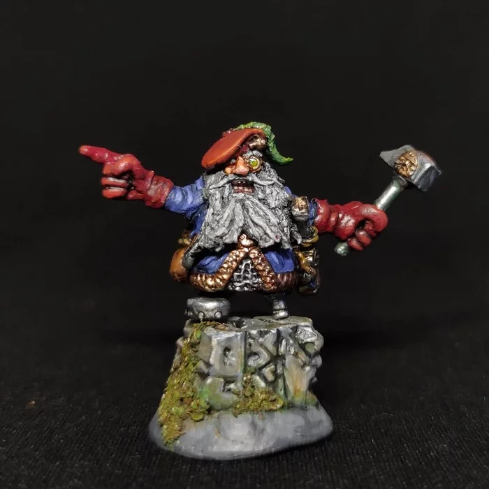 Dwarf engineer - My, Gnomes, Miniature, Painting miniatures, Лепка, Fantasy, Self-isolation, Longpost, Hobby, With your own hands