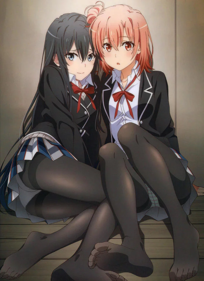 Yukinon & Yui - NSFW, Oregairu, Anime art, Anime, Yukino Yukinoshita, Yuigahama Yui, Tights, Pantsu