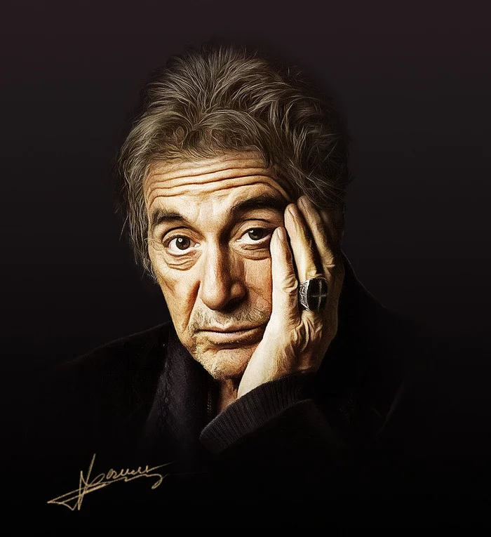 Al Pacino - Drawing, Actors and actresses, Al Pacino, Portrait
