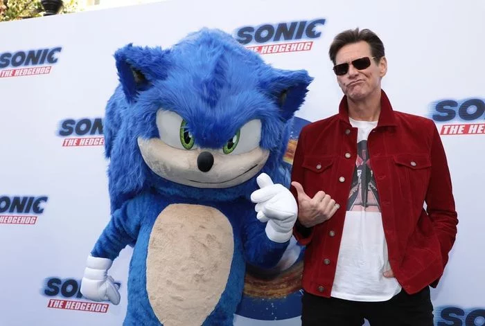 Jim Carrey at the premiere of the film Sonic the Movie 2020 - Jim carrey, Sonic in film, Premiere, Actors and actresses