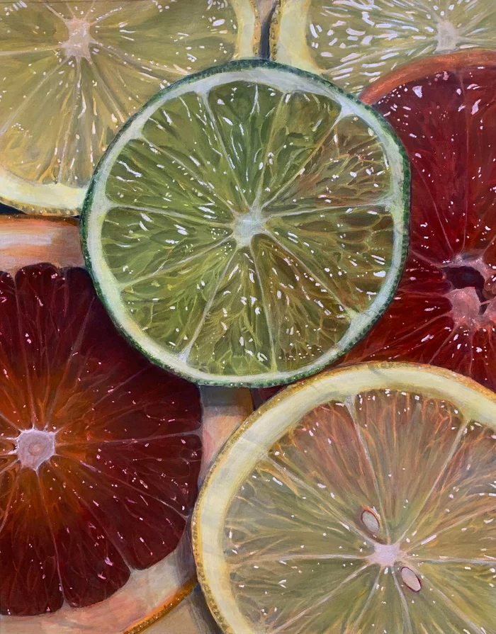 Juicy - Art, Citrus, Acrylic, Painting, Reddit