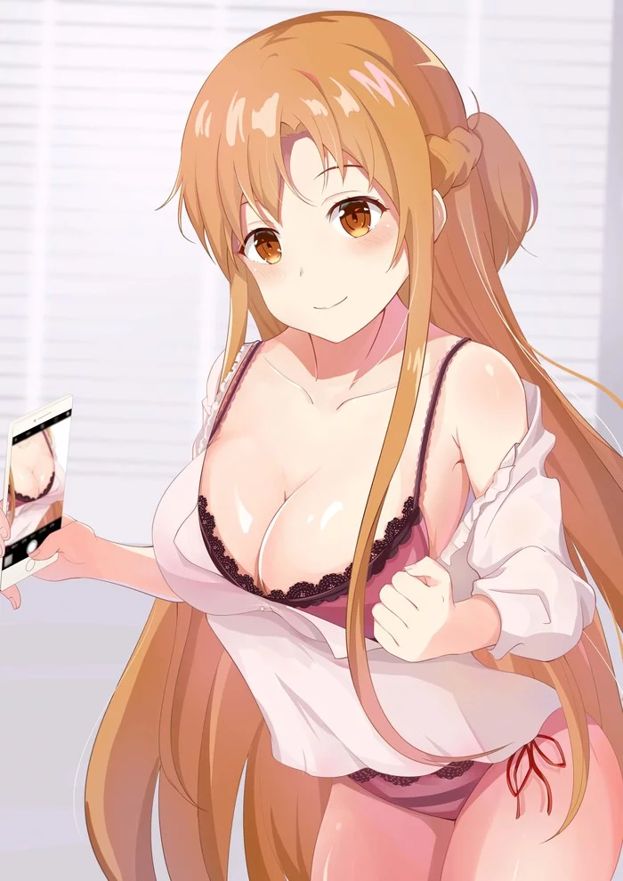 Asuna - NSFW, Yuuki asuna, Sword Art Online, Breast, Underwear, Anime, Anime art, Pantsu