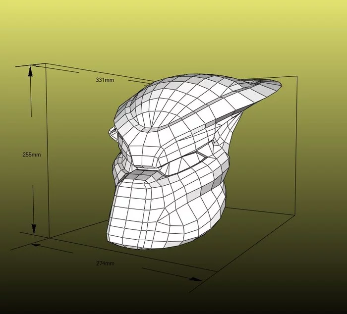 What are you? DIY predator mask! - My, Needlework with process, With your own hands, Mask, Pepakura, Paper, Movies, Cosplay, Longpost, Papercraft, Predator (film)