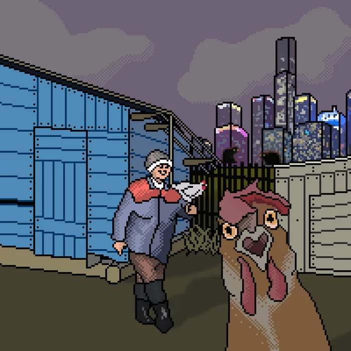 Its own atmosphere - My, Party hard, Its own atmosphere, Pixel Art, Drawing, What's happening?, Longpost