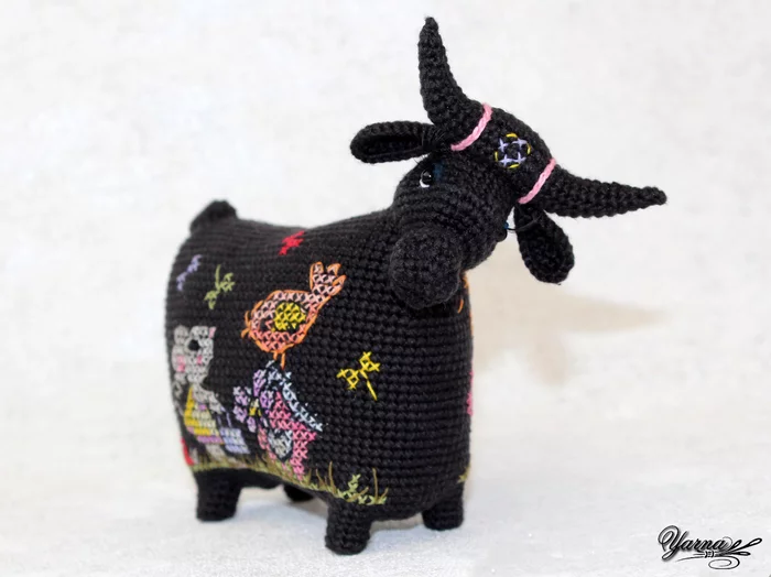 Cow Summer Stories - My, Knitting, Amigurumi, Needlework without process, Knitted toys, Longpost, Cow, Hobby, Yarna