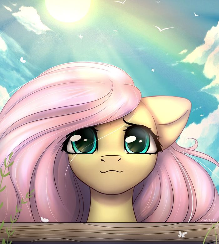  My Little Pony, Ponyart, Fluttershy, Reterica