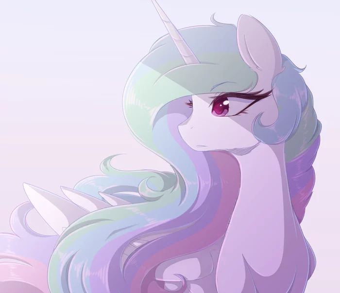 Beautiful sunny horse - My little pony, PonyArt, Princess celestia, Fluffymaiden