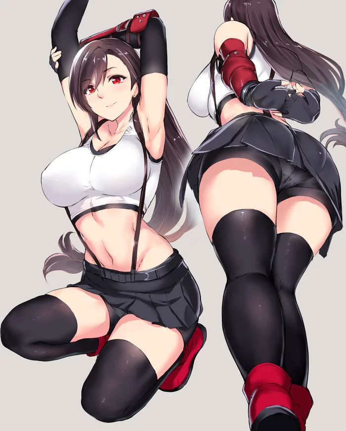 Tifa - NSFW, Аниме, Anime Art, Final Fantasy, Tifa Lockhart, Панцу