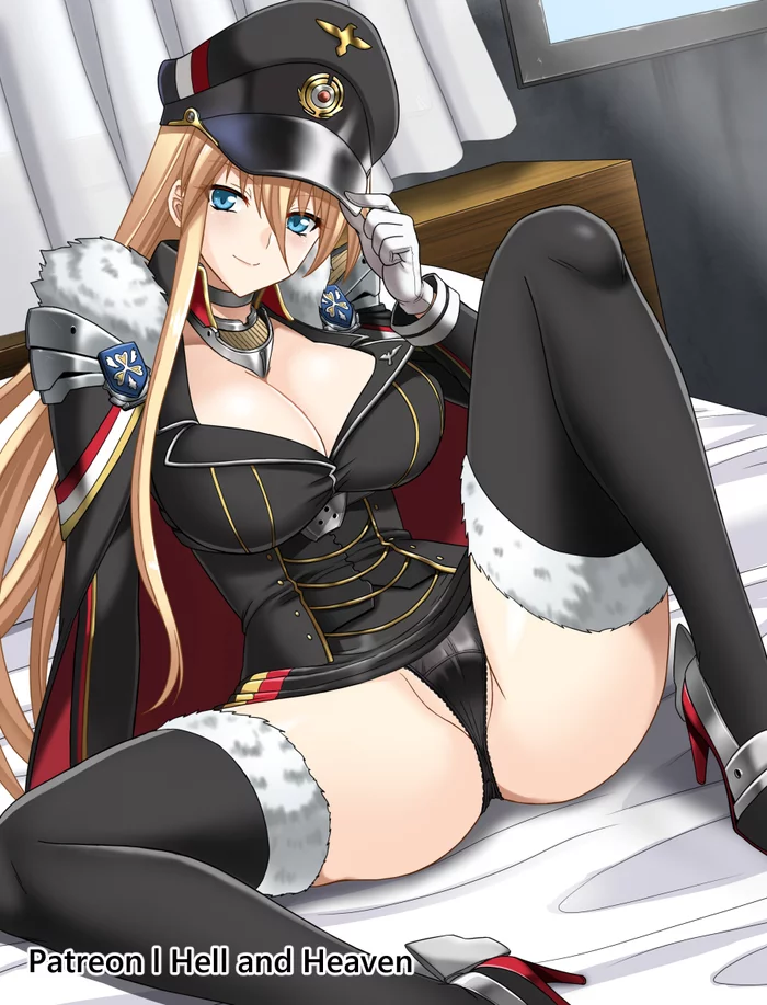 Bismarck - NSFW, Anime, Anime art, Azur lane, Bismarck, Pantsu, Stockings