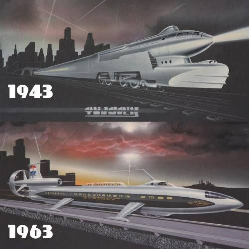 A look from the past - Futurism, Retro, Images, Fantasy, 20th century, Longpost