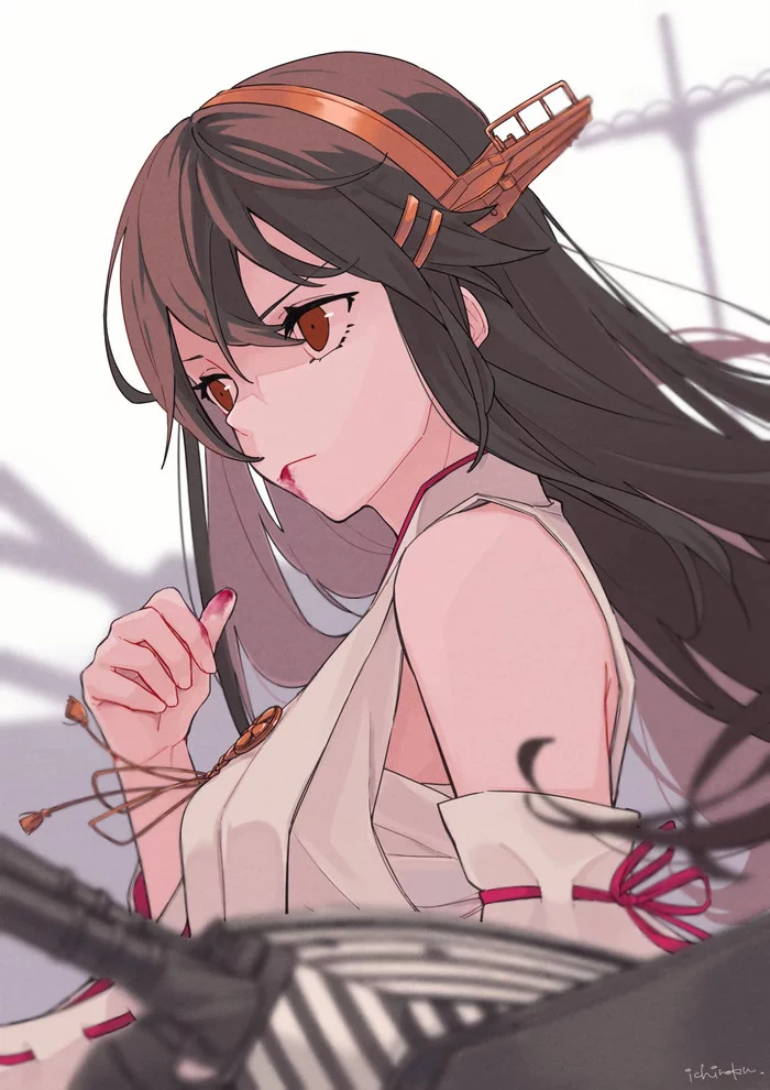 Haruna wa daijoubu desu - Kantai collection, Haruna, Anime, Anime art