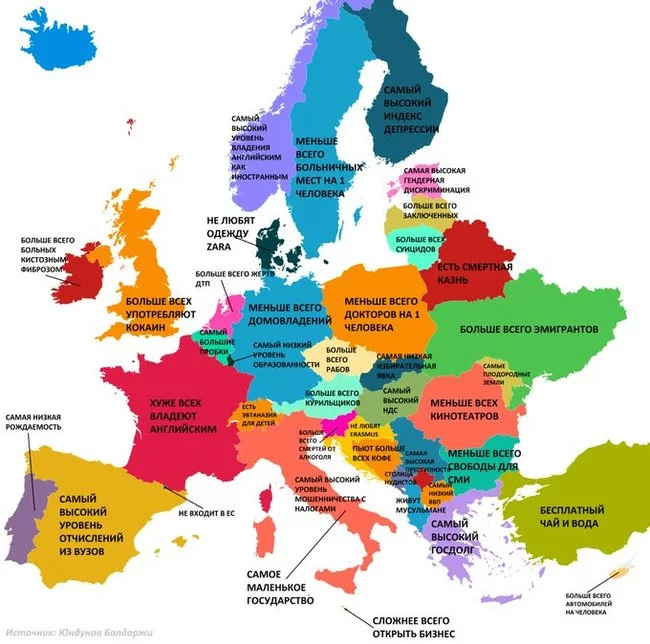 Curious map - Geography, Interesting, Europe, Geography