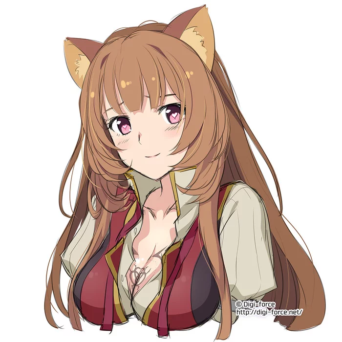 Raphtalia - Anime, Anime art, Tate no Yuusha no Nariagari, Raphtalia, Neckline, Animal ears