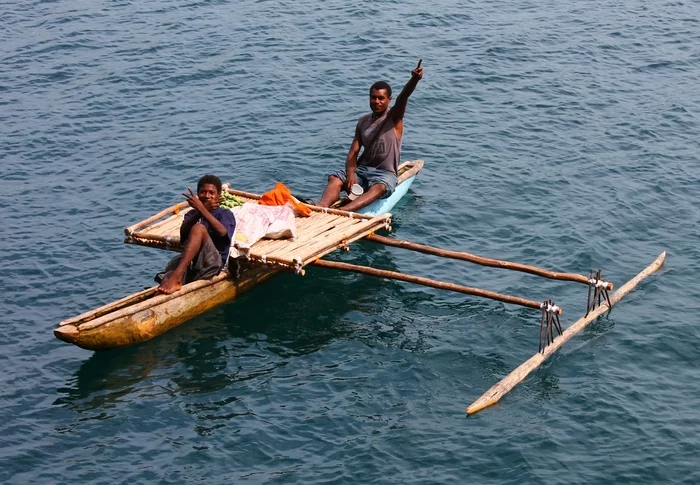 Papua New Guinea - My, A boat, Canoe, Papua New Guinea, Papuans, , The photo, Aborigines, Trade