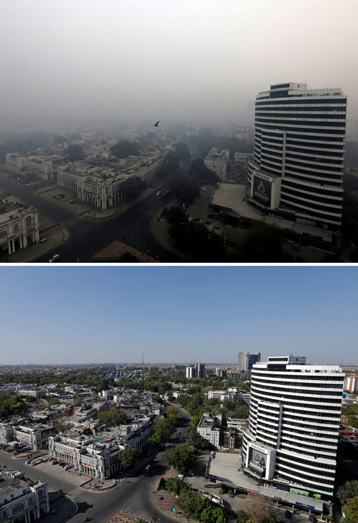 Before and after. 11 examples of the positive effect of quarantine - It Was-It Was, Coronavirus, Pollution, Longpost, Quarantine