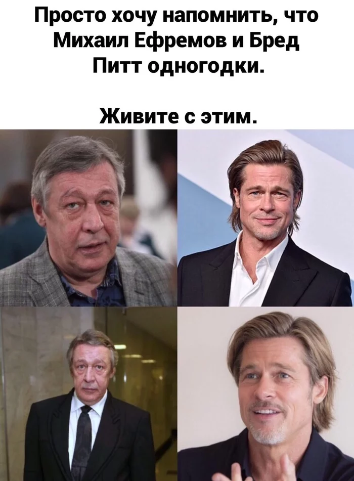 Age - Brad Pitt, Mikhail Efremov, Age, peers