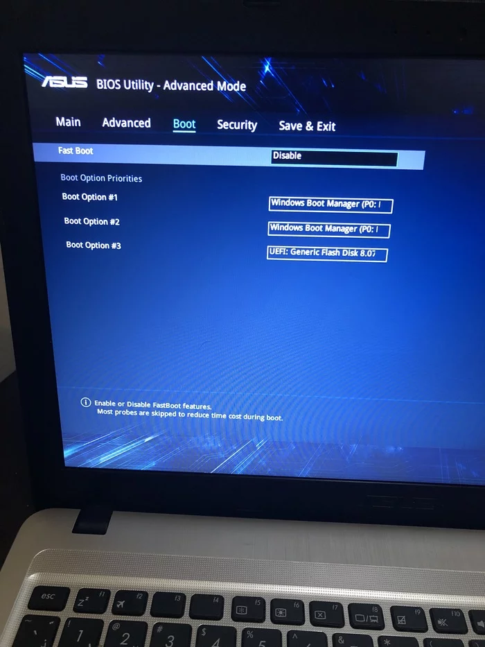 Problem installing Windows on an Asus laptop from a flash drive - My, Laptop Repair, Windows, Asus, Installation, Longpost
