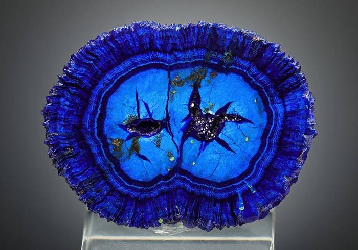 Azurite geode originally from France - Azurite, Geode, Minerals