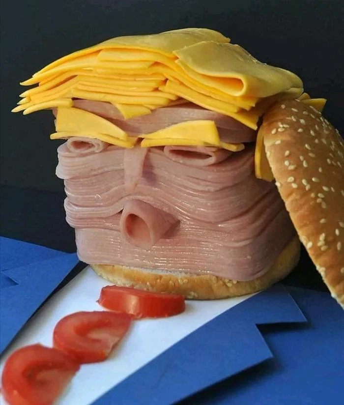 Sandwich in the shape of Donald Trump - Sandwich, Donald Trump, Food