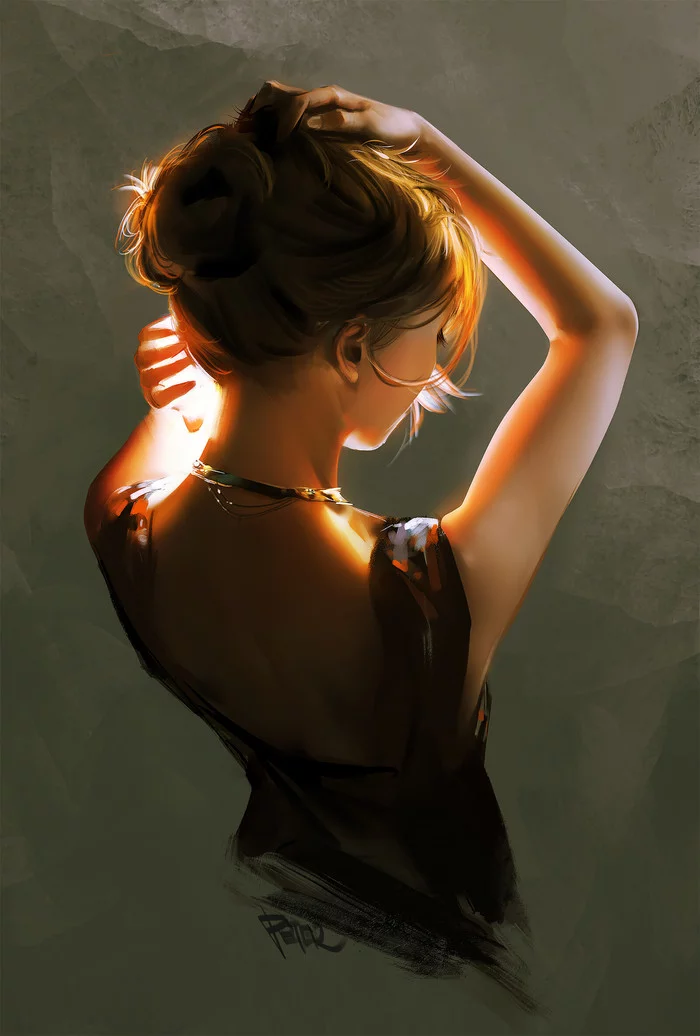 Light - Drawing, Girls, Light, Peter Xiao