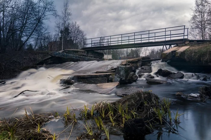 Waterfall of Shuvalovsky quarry - My, Saint Petersburg, Waterfall, Canon 80d