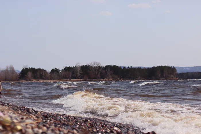 Windy weather on the Volga - My, The photo, River, Nature, Beginning photographer, Volga river