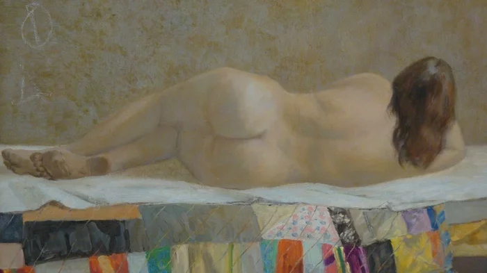 My student ass) - NSFW, My, Painting, Oil painting, Academic work