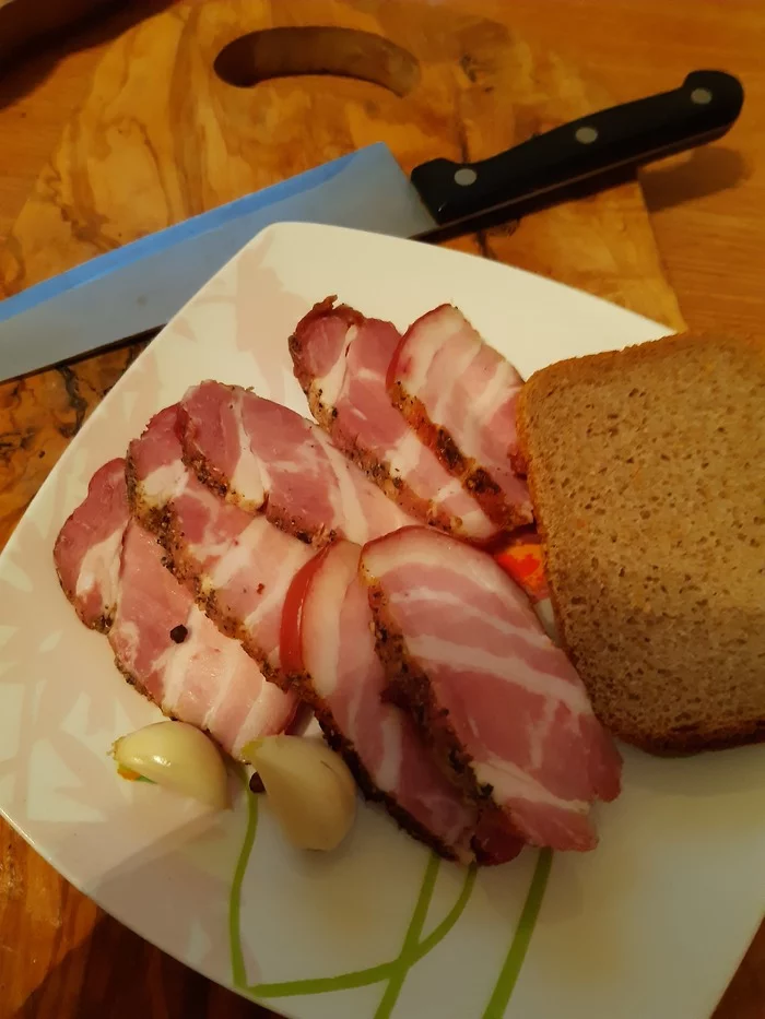 Просто грудинка. Мужская кухня Еда, Запечённая грудинка, Мужская кулинария, Мясо, Закуска, Мат, Длиннопост, Рецепт, Кулинария