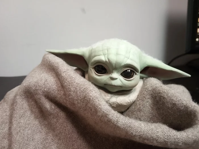 Baby Yoda in color - My, Mandalorian, Star Wars, Needlework without process, Figurines, Longpost, Grogu