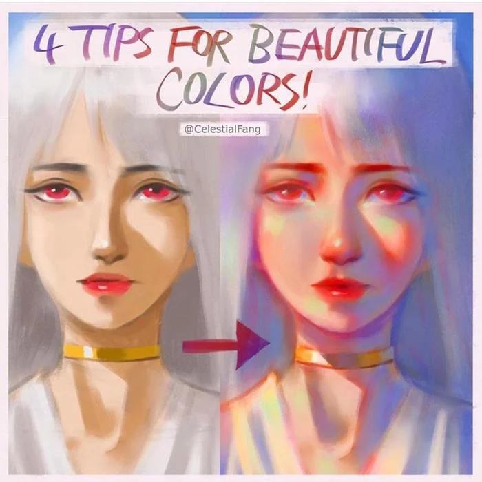 4 Tips for Amazing Color Work - Digital drawing, Drawing lessons, Illustrations, Art, Longpost