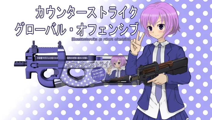 I decided to make my own skin for CSGO - My, Steam, Skins, Anime, CS: GO, Counter-strike