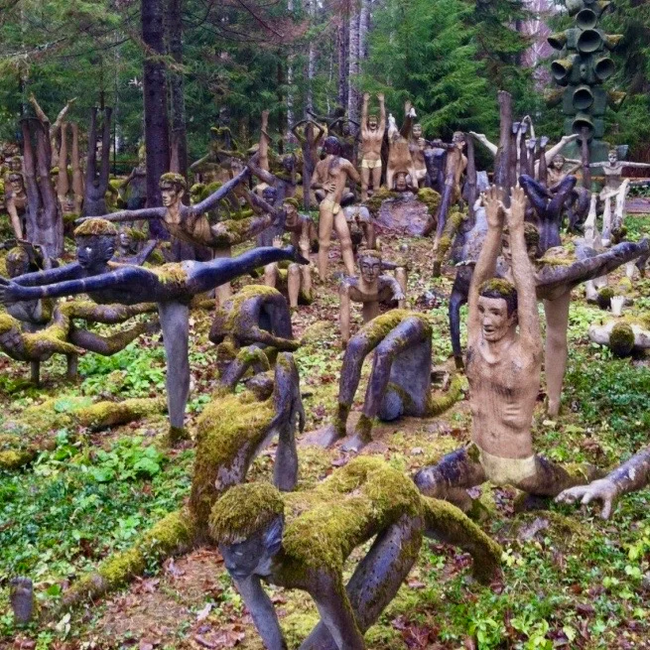 Finnish forest where zombies live - Travels, Finland, Sculpture, Zombie, Madness, Mystic, Longpost