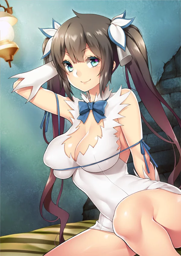 Hestia - Art, Drawing, Fantasy, Anime art, Danmachi, Hestia, Anime, Breast