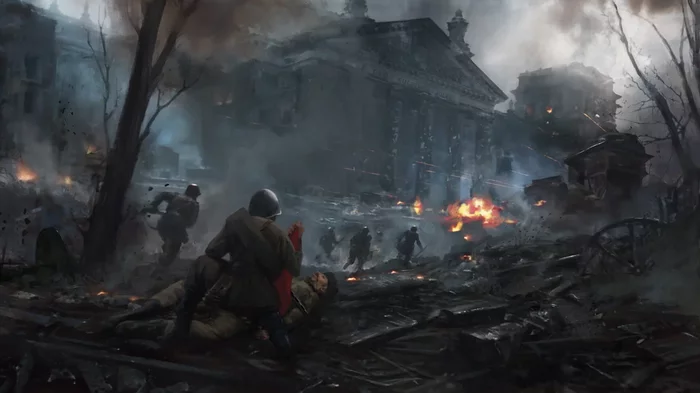 The first Soviet flags over the Reichstag - The Great Patriotic War, Red Army, Storm, Reichstag, Victory Banner, Red Banner, Longpost