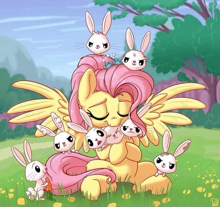 Flatty - My little pony, PonyArt, Fluttershy, Pirill-Poveniy, MLP Season 9