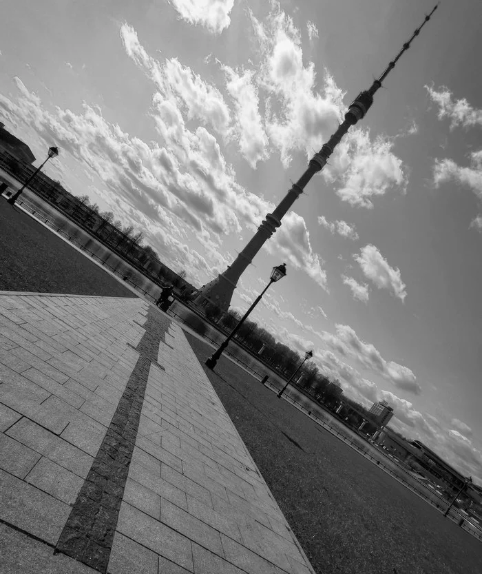 Moscow 2020 - My, The photo, Black and white photo, Moscow, VDNKh, Stele, Ostankino, TV tower, Ostankino tower