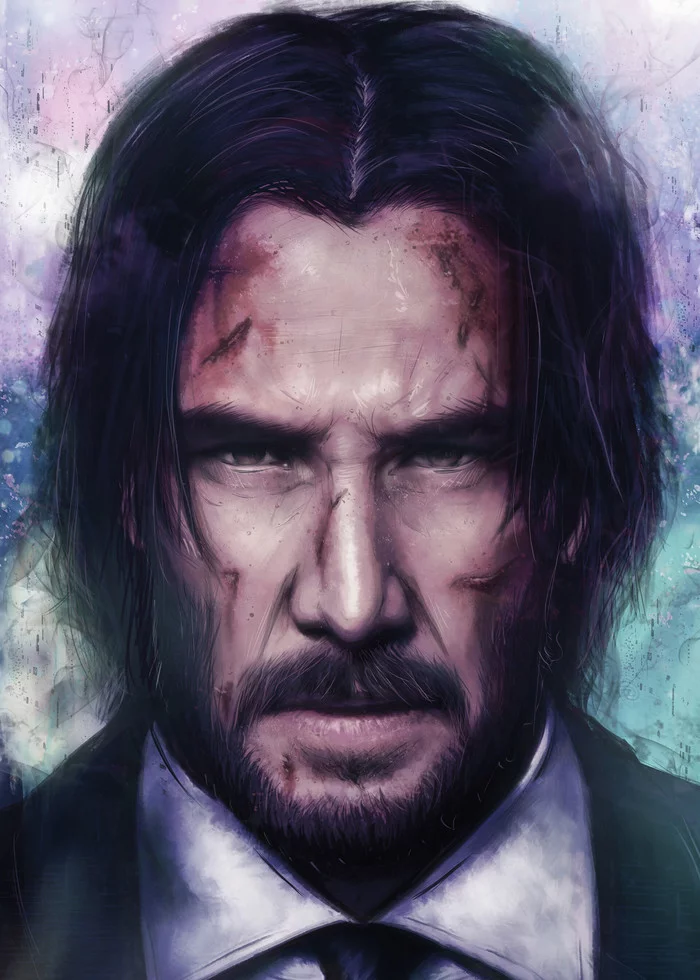 John Wick - Drawing, John Wick, Keanu Reeves, Movies