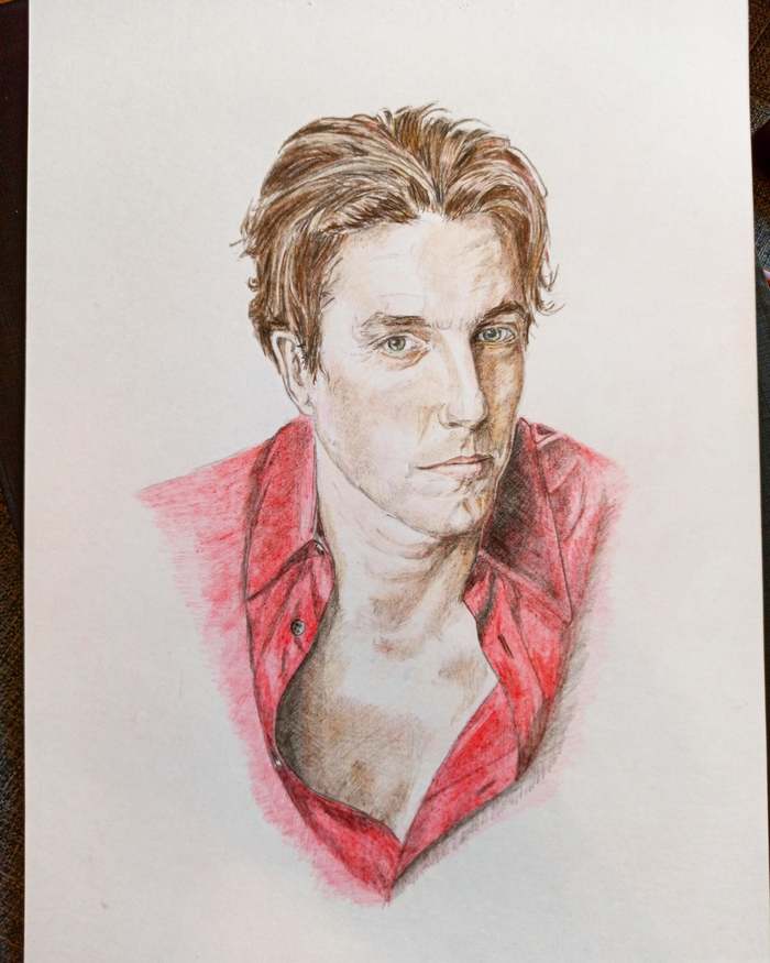 Hugh Grant - Pencil drawing, Drawing, Hugh Grant, , Gentlemen, Self-isolation