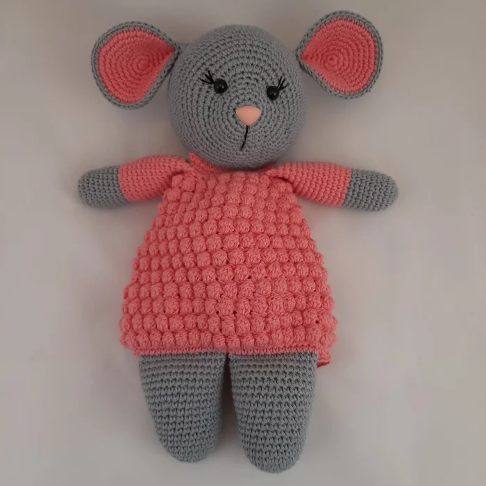 Mouse - hot water bottle - My, Needlework without process, Amigurumi, Crochet, Toys