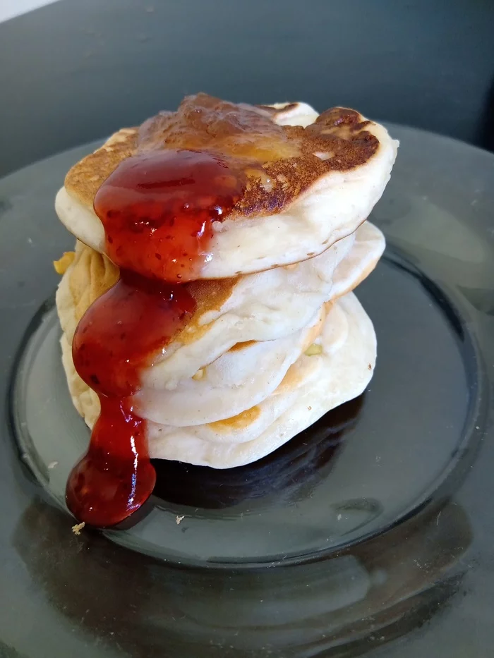 Pancakes are very tasty - My, Pancakes, Quarantine, Cooking for the lazy, Dessert, Sweets, Longpost, Recipe