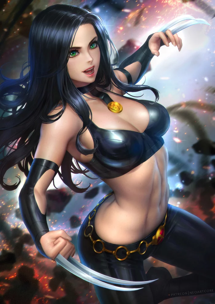 X-23 (Laura Kinney) - NSFW, Art, Erotic, Marvel, X-Men, x-23, Neoartcore, Longpost