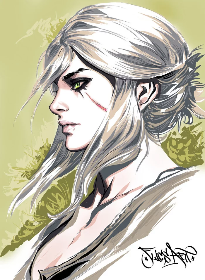 Ciri - Art, Girls, Portrait, Witcher, Ciri, Yury Flics